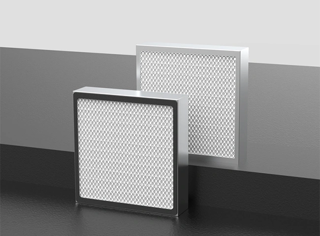 High efficiency filter without partition