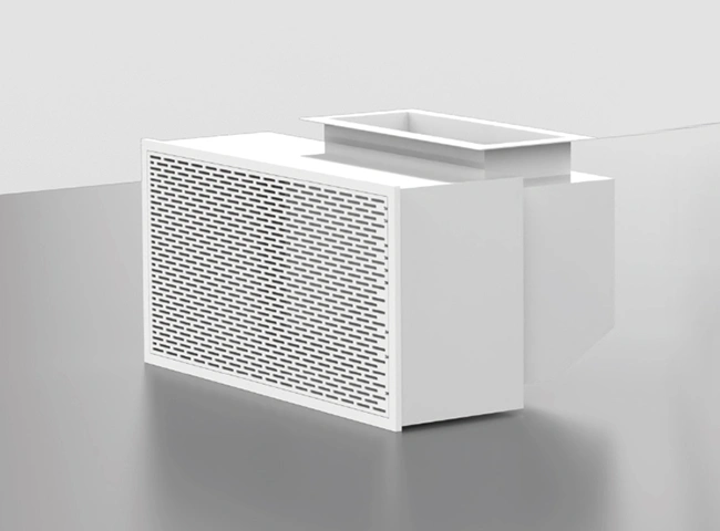 Return air box under operating room